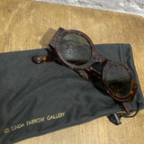 LINDA FARROW X DRIES VAN TO NOTEN TORTOISESHELL ROUND 98C SUNGLASSES