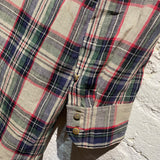 BALENCIAGA CHECK SHIRT DRESS RUFFLED COLLAR