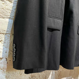 AMI BLACK WOOL GABARDINE BLAZER