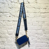 MARC JACOBS NAVY/GREY LEATHER CROSSBODY BAG