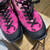 LOEWE PINK SUEDE HIKING BOOTS