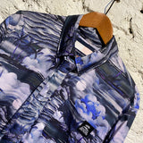 MARTINE ROSE X TOMMY HILFIGER BLUE/LAVENDER HAWAIIAN SHIRT WITH TIE