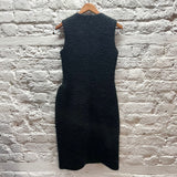 J. JS LEE BLACK WOOL DRESS