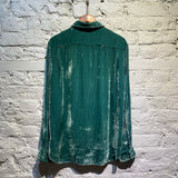 SIES MARJAN GREEN VELVET SHIRT