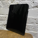 ALEXANDER MCQUEEN BLACK PATENT LEATHER IPAD COVER
