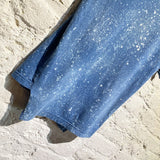 JUNYA WATANABE X CDG BLUE ACID WASH/DISTRESSED BLEACH T-SHIRT
