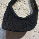 STEPHEN JONES BLACK TOWELLING ASYMMETRICAL VISOR