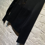 COMME DES GARCONS TRICOT BLACK SWEATER WITH SEQUINS