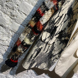 RAFAELA PESTRITU BLAZER WITH KNITTED SLEEVE
