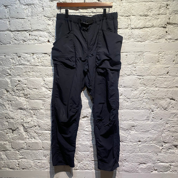 GOLDWIN NAVY NYLON CARGO TROUSERS