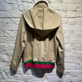 JW ANDERSON BEIGE BOMBER WITH REMOVABLE HOOD