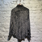 GIORGIO ARMANI FLOCKED GEOMETRIC L/S SHIRT