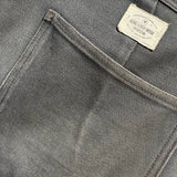 AIMÉ LEON DORE CHARCOAL WORKWEAR TROUSERS WITH BROWN STITCHING