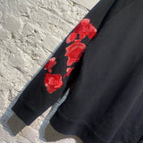 OUR LEGACY NAVY EMBROIDERED ROSES SWEATSHIRT