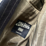 JEAN PAUL GAULTIER HOMME BROWN CHALK STRIPE JACKET