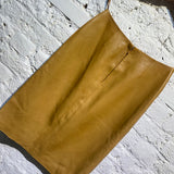 CELINE TAN LEATHER SKIRT