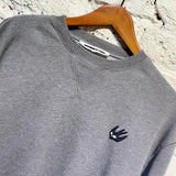 ALEXANDER MCQUEEN MCQ GREY MELANGE JERSEY SWEATER SWALLOW SKULL