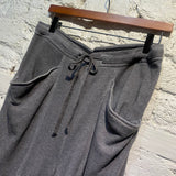 HELMUT LANG GREY CROPPED SWEATPANTS