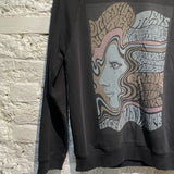 DRIES VAN NOTEN 70’s PRINT BLACK JERSEY SWEATER