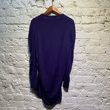 LIMI FEU RUCHED SLEEVES PURPLE TOP