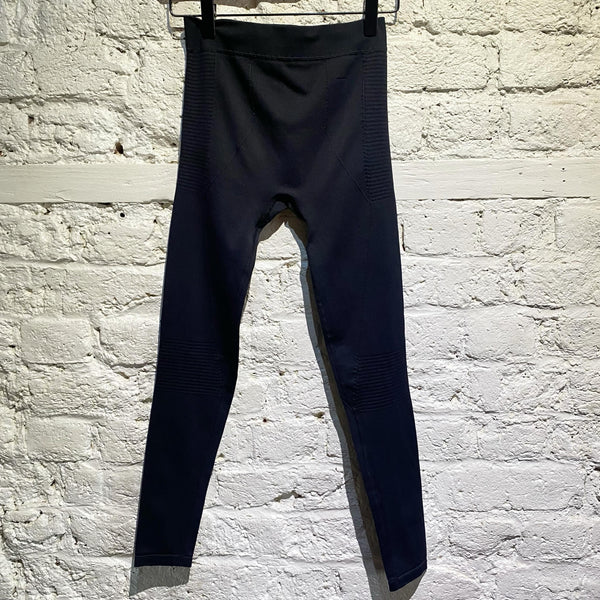 RICK OWENS BLACK KNIT LEGGINGS
