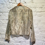 MARQUES ALMEIDA GOLD SILK MIX SHEER JACKET