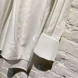 VICTORIA BECKHAM WHITE RUFFLE TRIMMED SHIRT