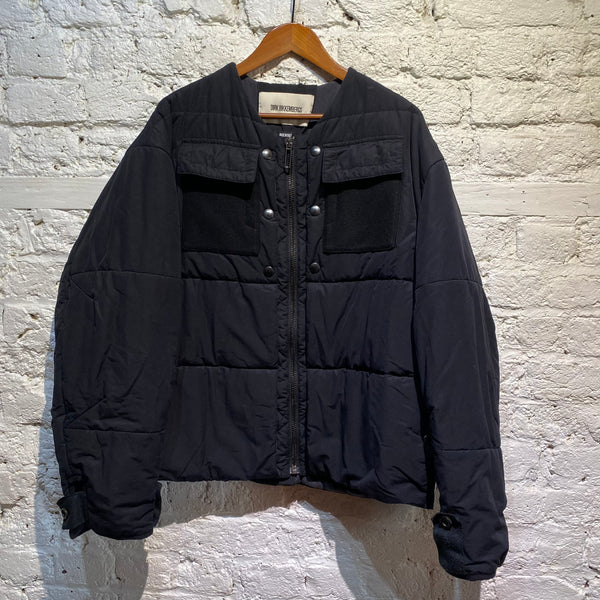 DIRK BIKKEMBERGS NAVY/BLACK PADDED BOMBER