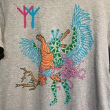WALTER VAN BEIRENDONCK GREY PRINT SHIRT