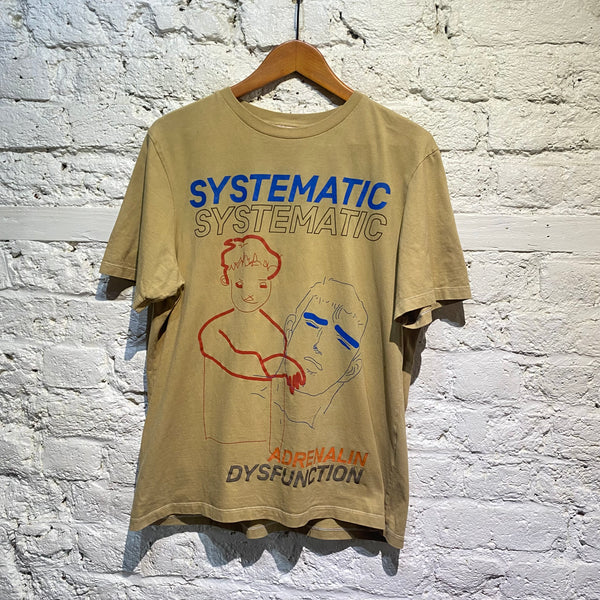 PLYS “SYSTEMATIC” KHAKI WASH T-SHIRT