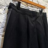MARGIELA BLACK WOOL TROUSERS WITH GREY SIDE STRIPES AW20017