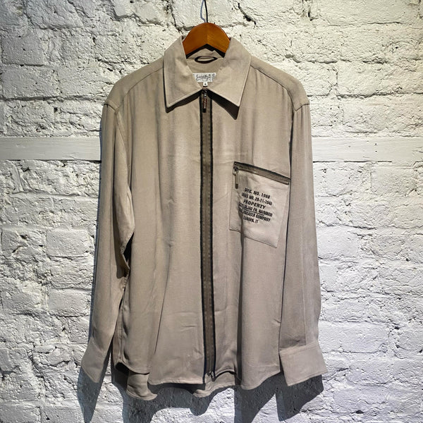 JEAN CHARLES DE CASTELBAJAC
BEIGE RAYON/VISCOSE ZIP SHIRT