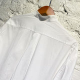 KENZO HOMME WHITE COTTON MANDARIN COLLAR SHIRT