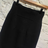 RICK OWENS BLACK STRETCH PENCIL SKIRT