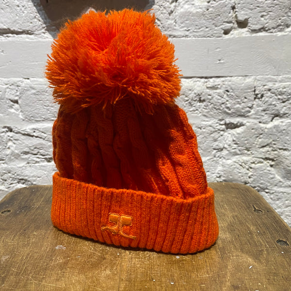 COURREGES ORANGE BOBBLE HAT