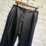JW ANDERSON BLACK LEATHER TROUSERS