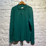 AIMÉ LEON DORE GREEN PIQUE POLO SHIRT