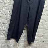 MHL BLUE WOOL CROP TROUSERS CINCH BACK