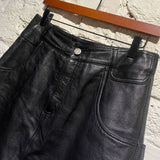 TELFAR BLACK LEATHER MINI