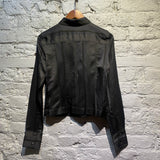 GUCCI TOM FORD ERA CHARCOAL STRIPE ACETATE/SILK SHIRT