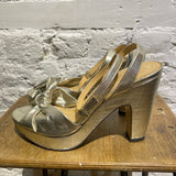 CHARLOTTE OLYMPIA METALLIC LAME PLATFORMS