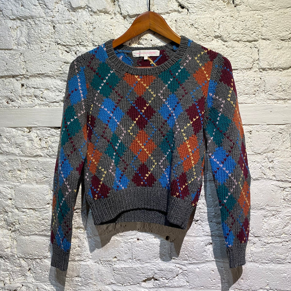 COMME DES GARÇONS SHIRT ARGYLE KNIT SWEATER