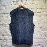NORSE PROJECTS BLACK/BLUE COTTON/WOOL MIX VEST
