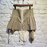 OLUBIYI THOMAS BEIGE/CREAM CORD/RAG MINI SKIRT