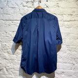 ALEXANDER MCQUEEN BLUE S/S BUTTONED SHIRT