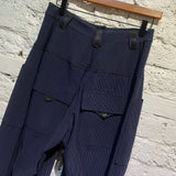 MARITHE + FRANCOIS GIRBAUD
NAVY/BLUE PINSTRIPED JODHPUR TROUSERS