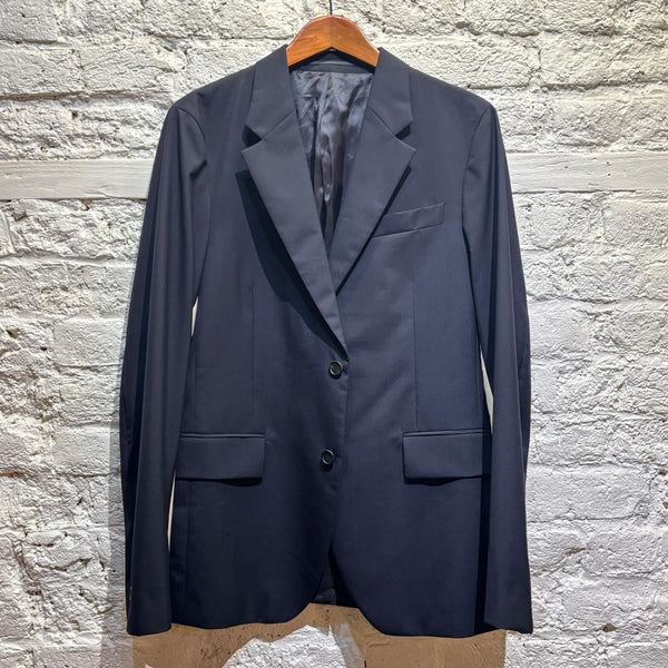 PRADA NAVY JACKET WITH WHITE INSERTS