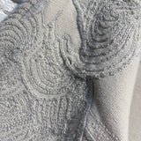 DRIES VAN NOTEN LIGHT GREY EMBROIDERED COTTON SWEATSHIRT