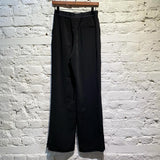 CALVIN KLEIN BLACK WIDE LEG TROUSERS