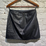 SÉZANE BLACK LEATHER MINI SKIRT